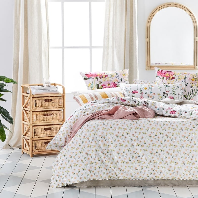 Jardin White Quilt Cover Set