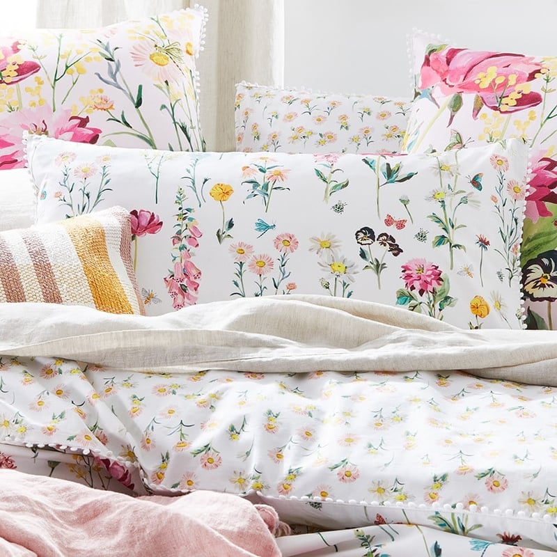 Jardin White Quilt Cover Set
