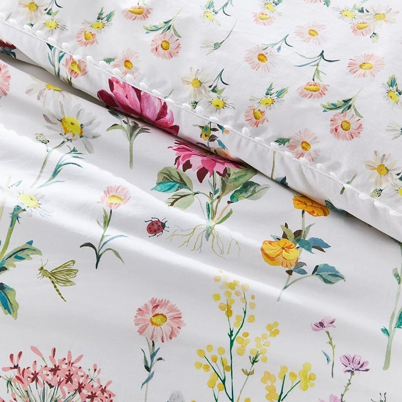 Jardin White Quilt Cover Set