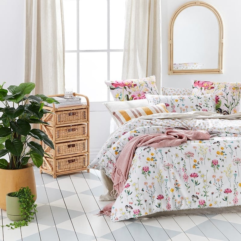 Jardin White Quilt Cover Set