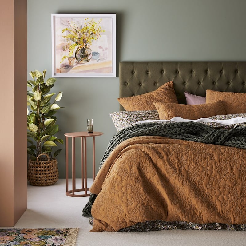 Callie Quilted Cinnamon Quilt Cover