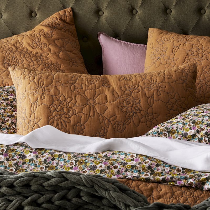 Callie Quilted Cinnamon Quilt Cover