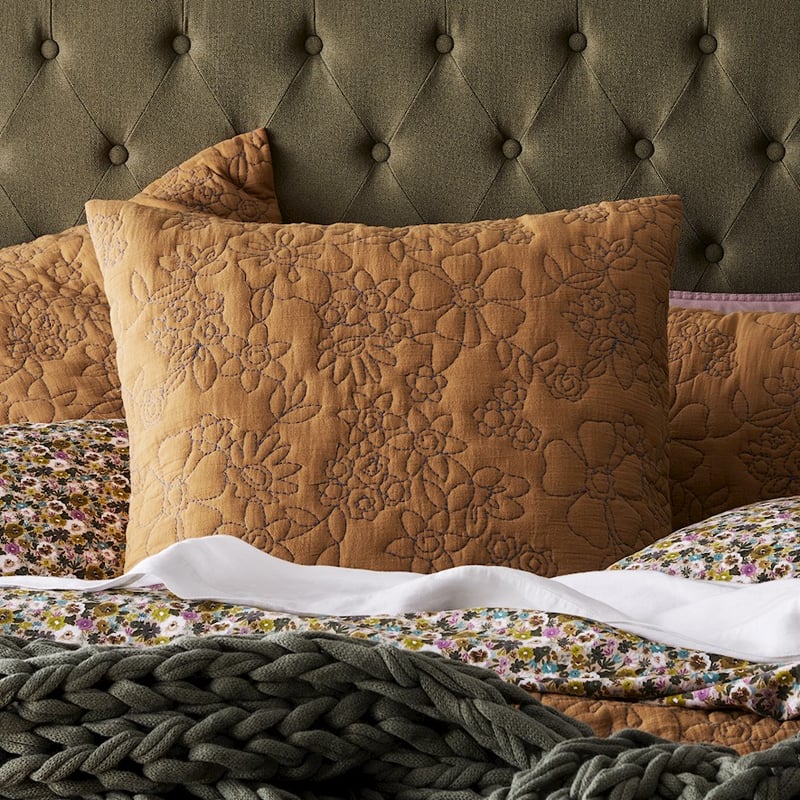 Callie Quilted Cinnamon Quilt Cover