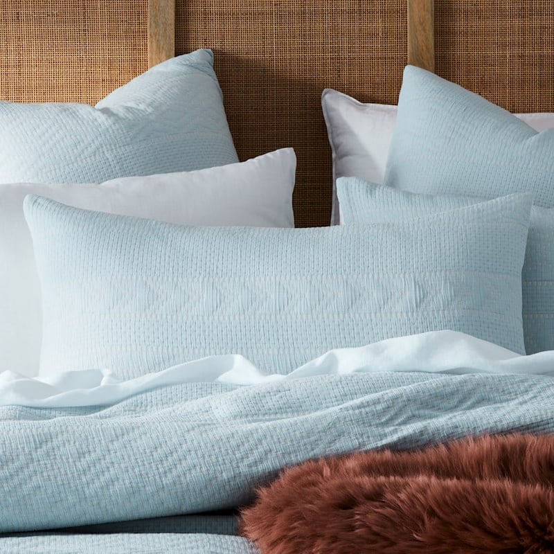 Amelia Matelasse Sky Blue Quilt Cover