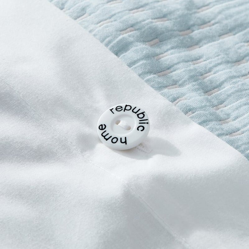 Amelia Matelasse Sky Blue Quilt Cover