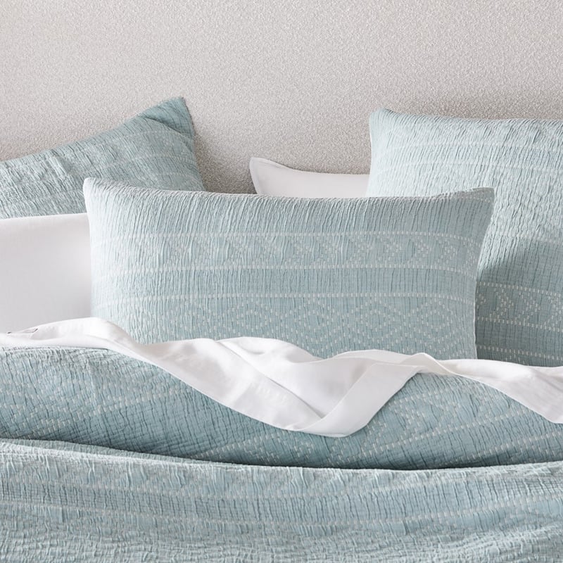 Amelia Matelasse Soft Green Quilt Cover