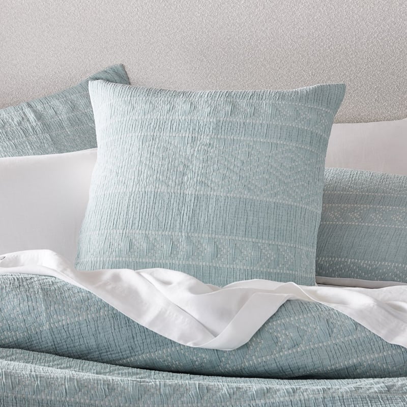 Amelia Matelasse Soft Green Quilt Cover