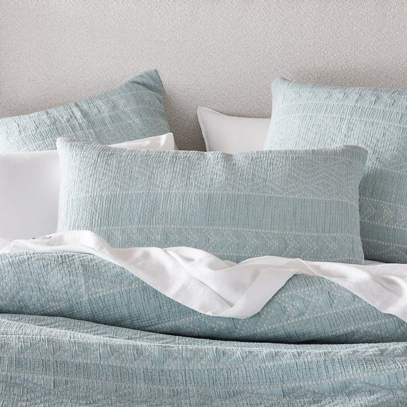 Amelia Matelasse Soft Green Quilt Cover