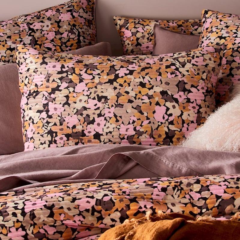 Meadow Velvet Quilted Multi Quilt Cover