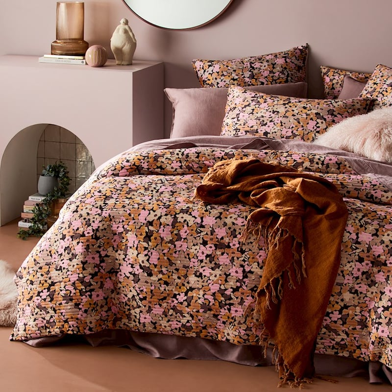Meadow Velvet Quilted Multi Quilt Cover