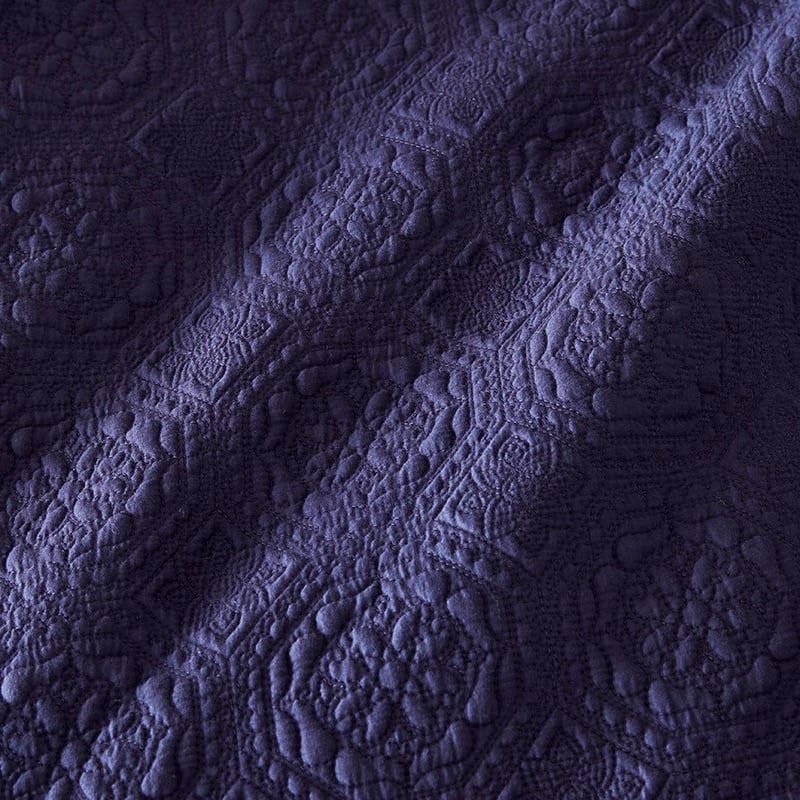 Mable Quilted Navy Quilt Cover