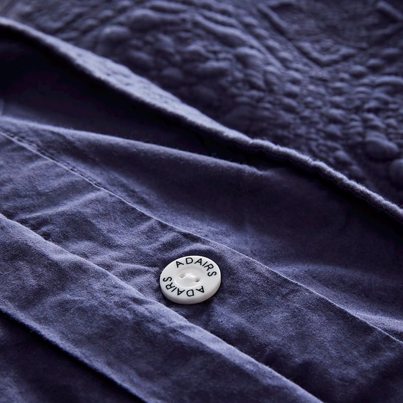 Mable Quilted Navy Quilt Cover