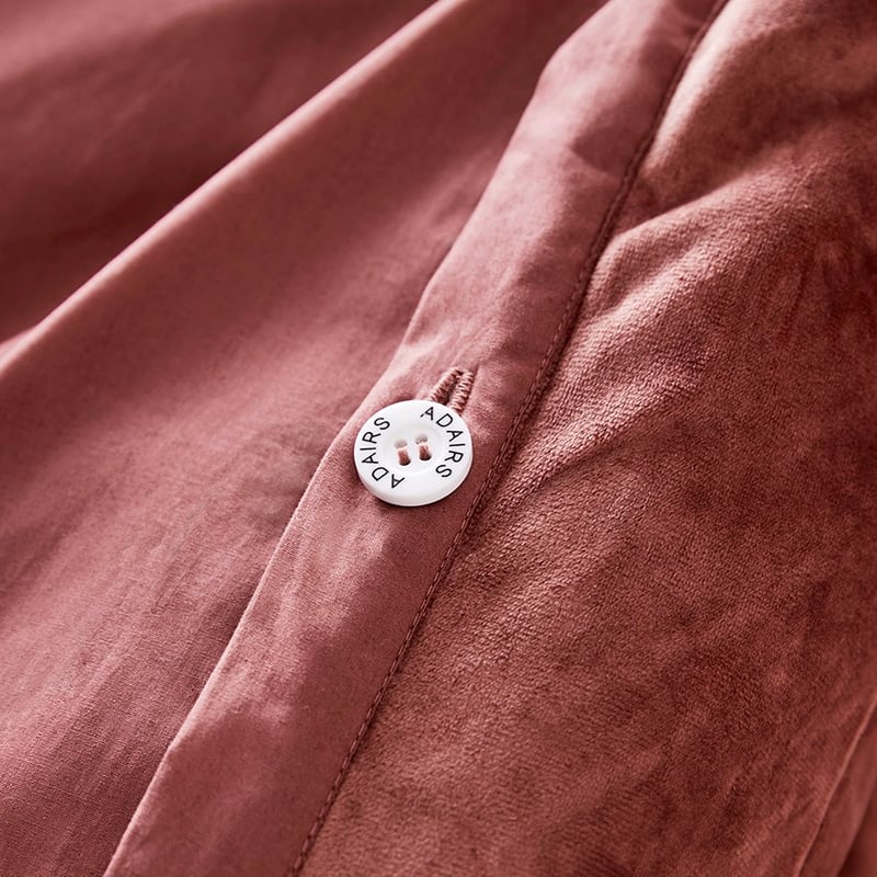Nadia Velvet Quilted Rose Quilt Cover