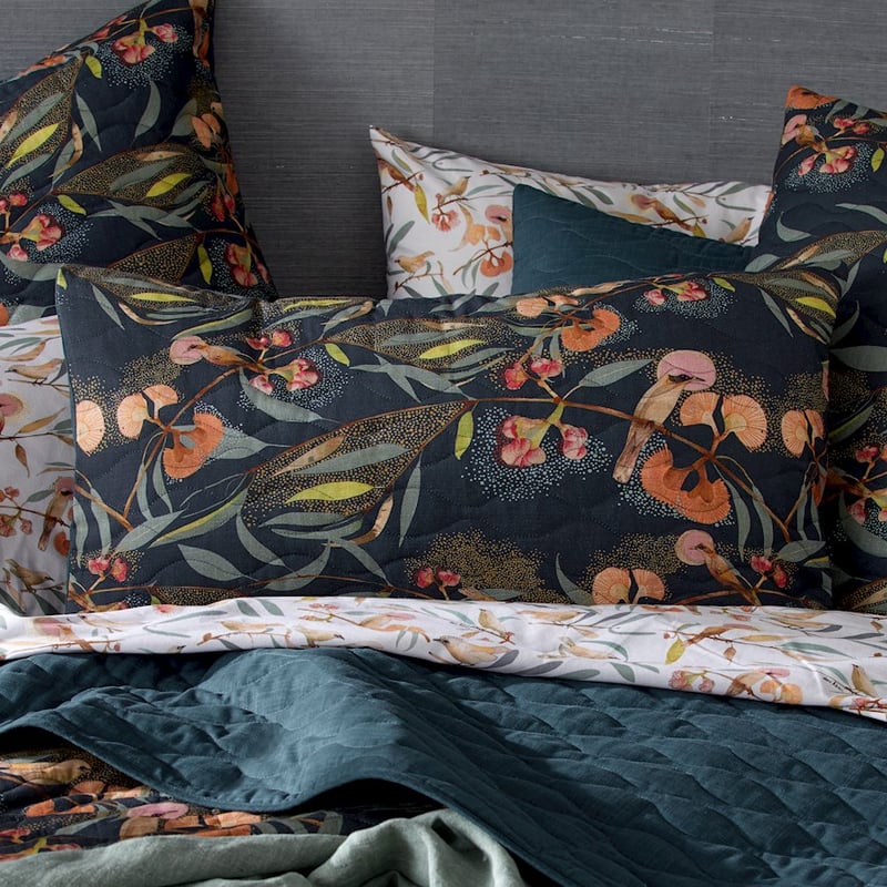 Dana Kinter Love Blooms Midnight Coverlet