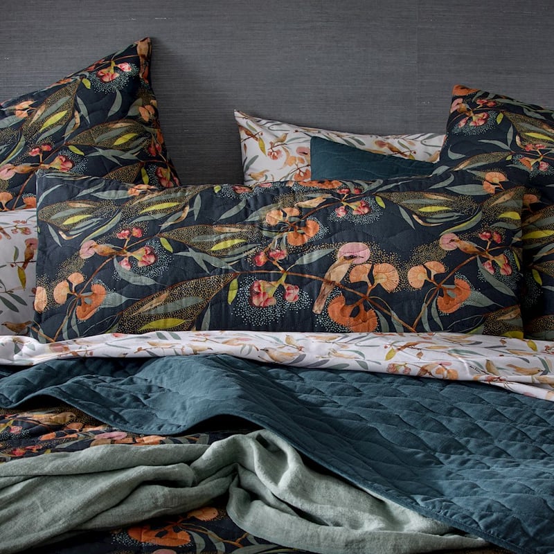Dana Kinter Love Blooms Midnight Coverlet