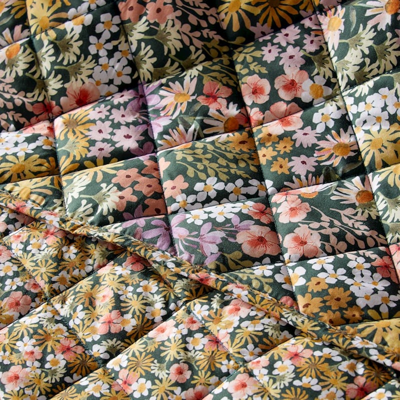 Enchanted Garden Multi Quilted Coverlet