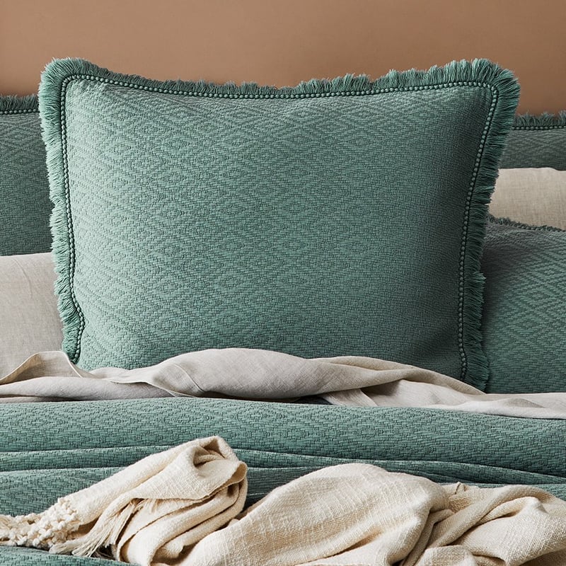 Mara Jacquard Sage Quilt Cover