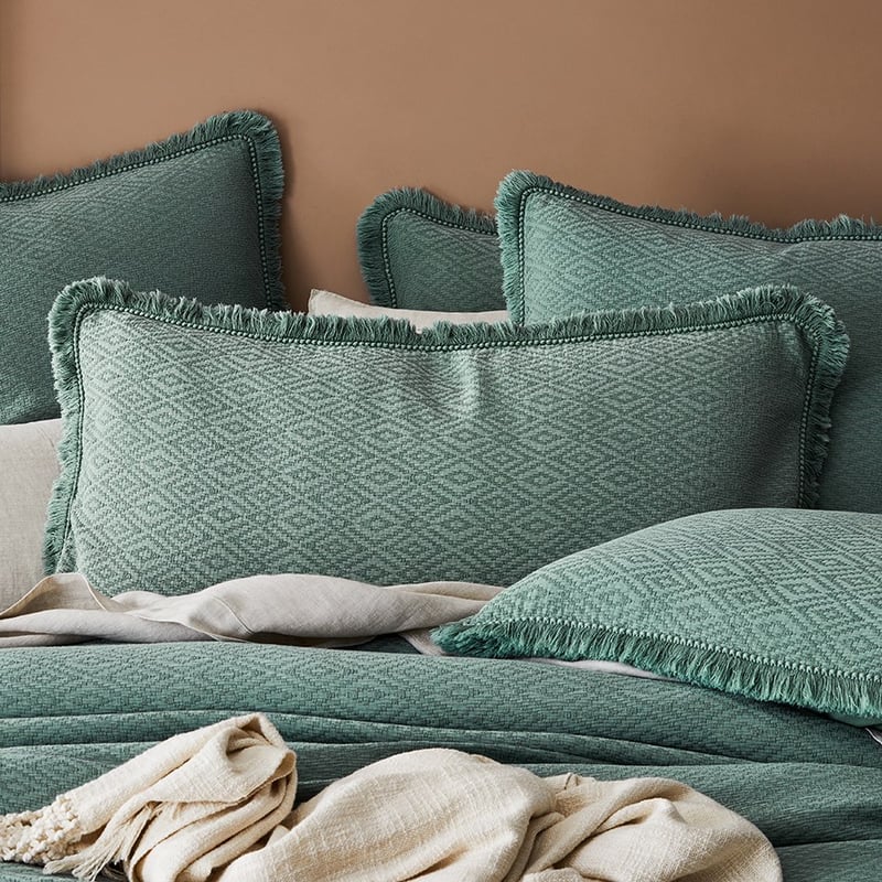 Mara Jacquard Sage Quilt Cover