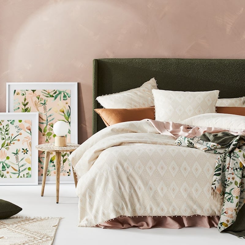 Safia Jacquard Sand Quilt Cover