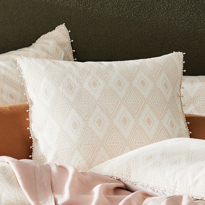 Safia Jacquard Sand Quilt Cover