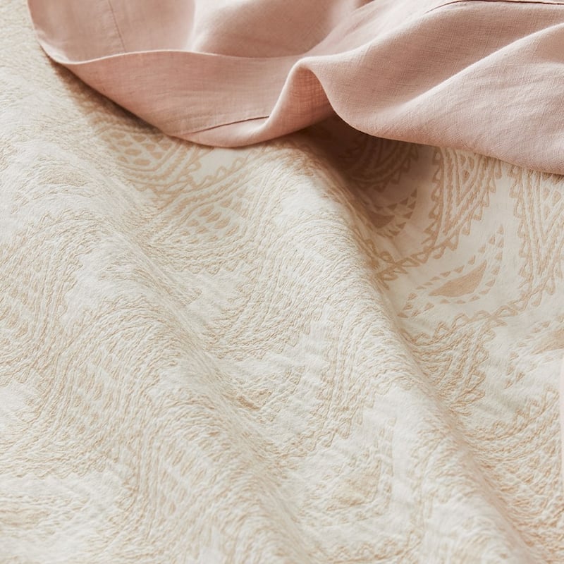 Safia Jacquard Sand Quilt Cover