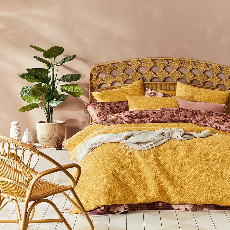 Jasmin Quilted Golden Spice Quilt Cover