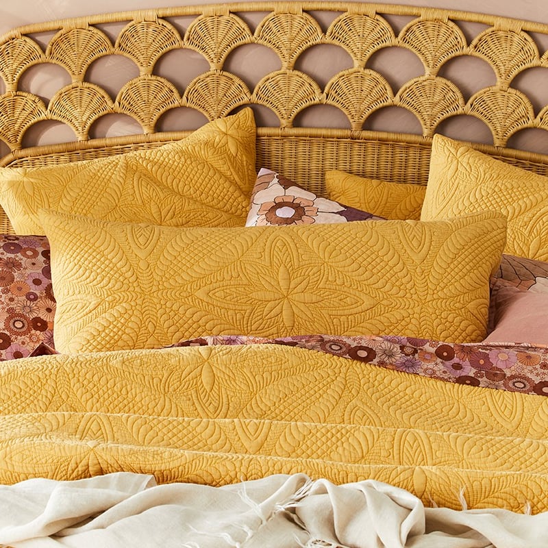 Jasmin Quilted Golden Spice Quilt Cover