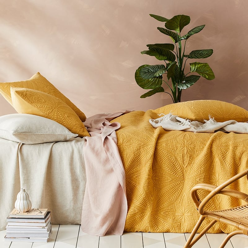 Jasmin Quilted Golden Spice Quilt Cover