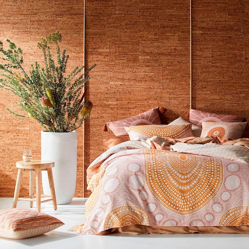 Brad Turner Jalngay Ngahriyan Bedlinen Euro Each Pink Earth P/Case