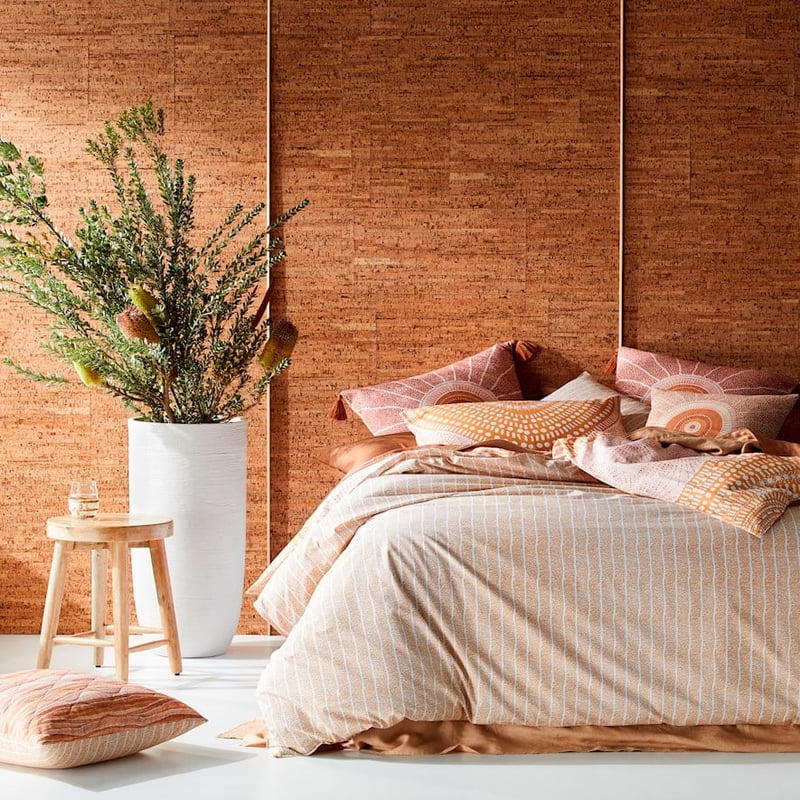 Brad Turner Jalngay Ngahriyan Bedlinen Euro Each Pink Earth P/Case