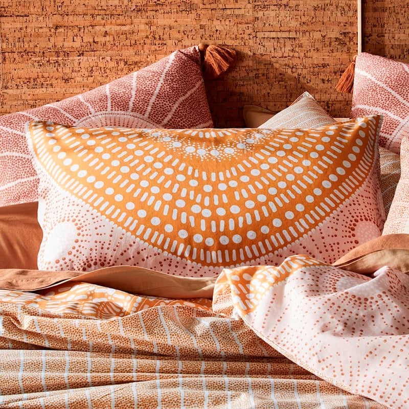 Brad Turner Jalngay Ngahriyan Bedlinen Euro Each Pink Earth P/Case
