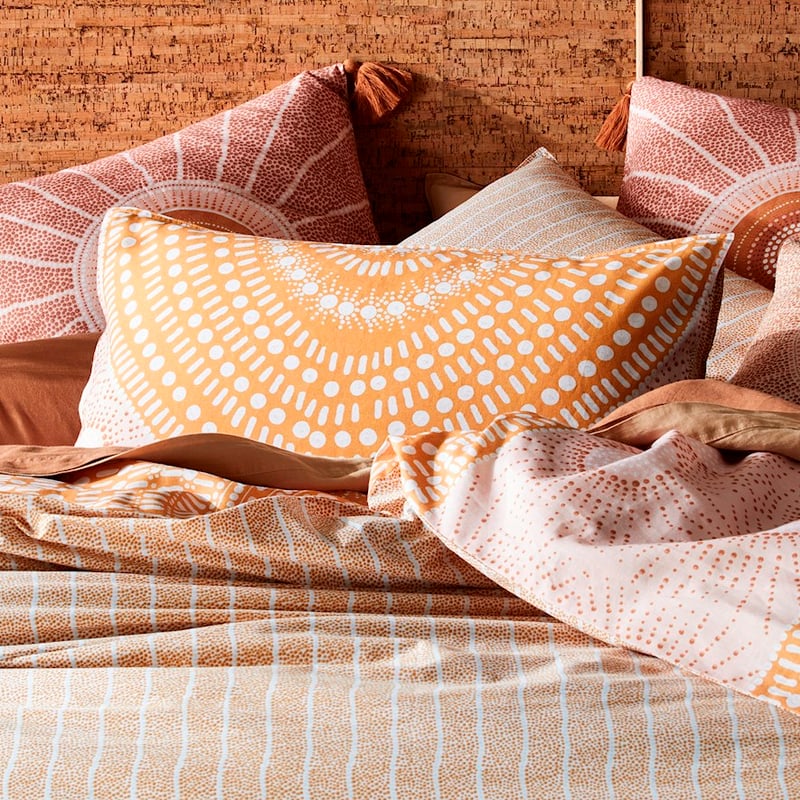 Brad Turner Jalngay Ngahriyan Bedlinen Euro Each Pink Earth P/Case
