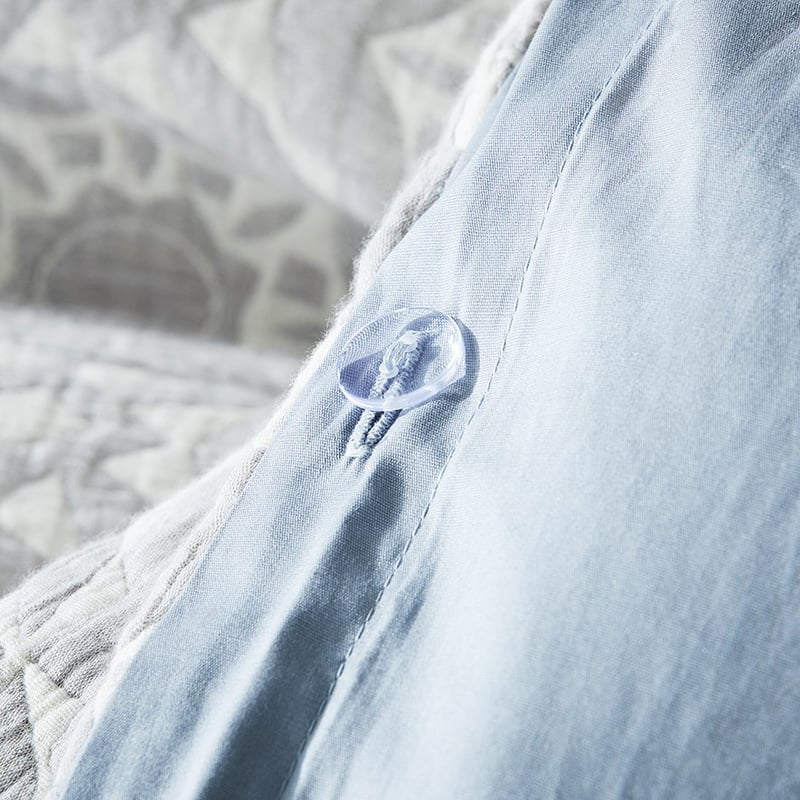 Saira Matelasse Stone Quilt Cover