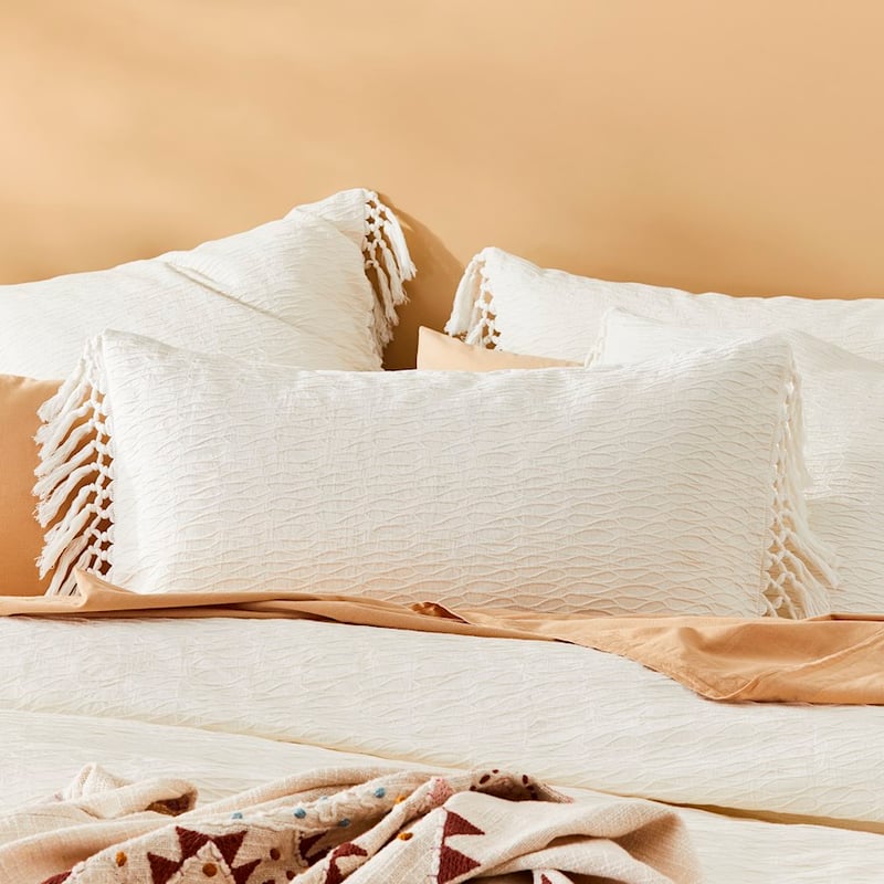 Margot Tassel Natural Quilt Cover