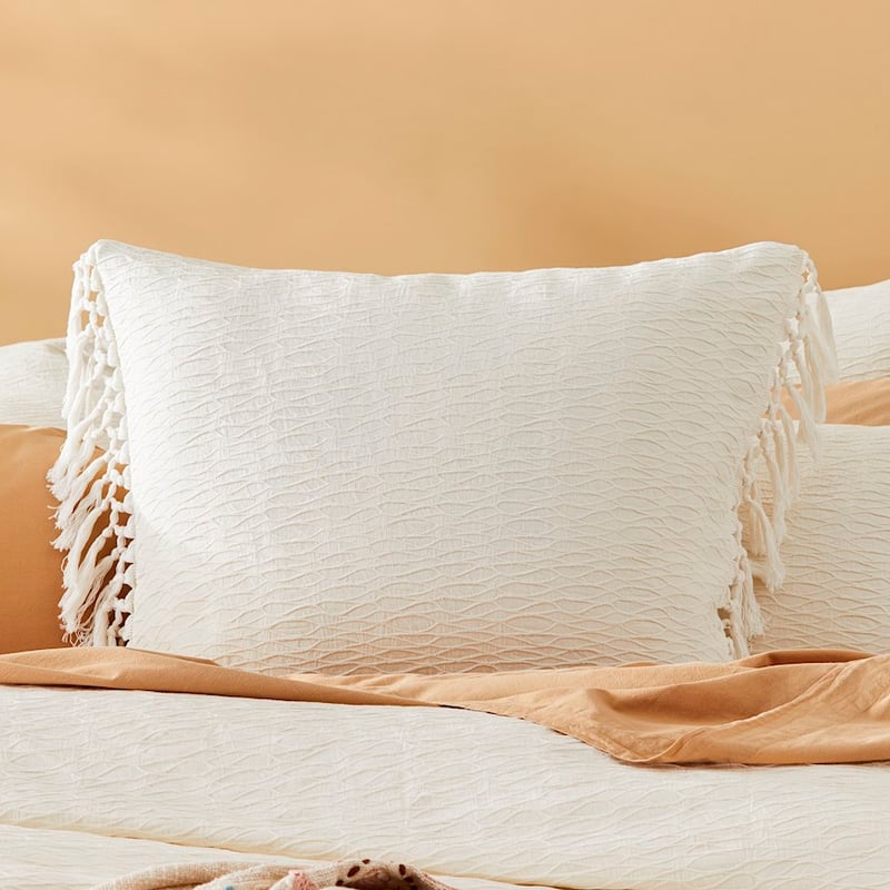 Margot Tassel Natural Quilt Cover