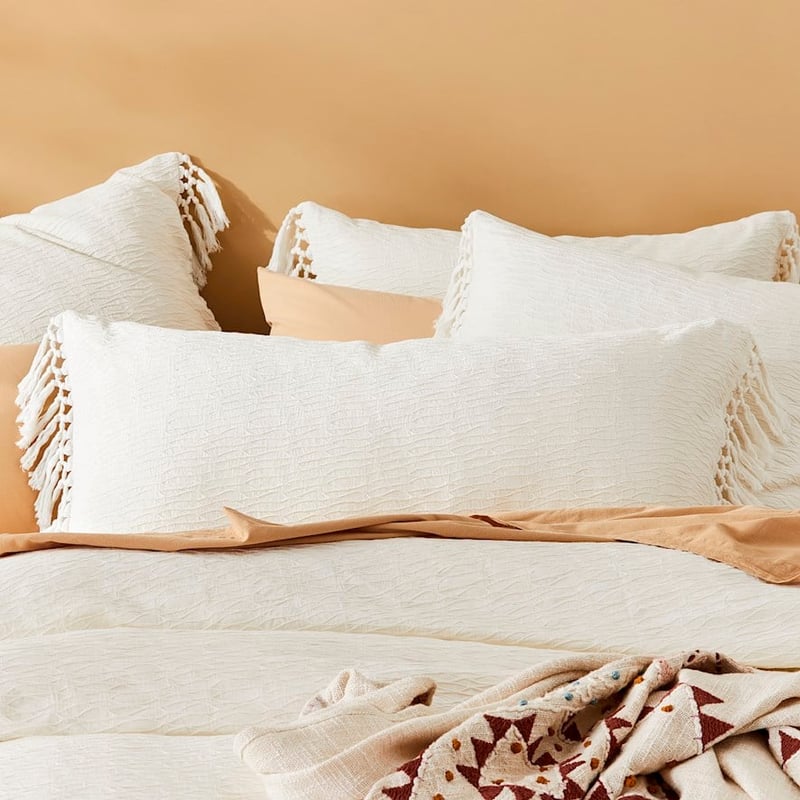 Margot Tassel Natural Quilt Cover
