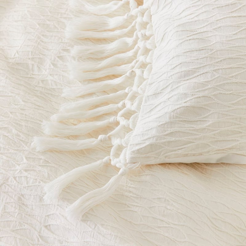 Margot Tassel Natural Quilt Cover
