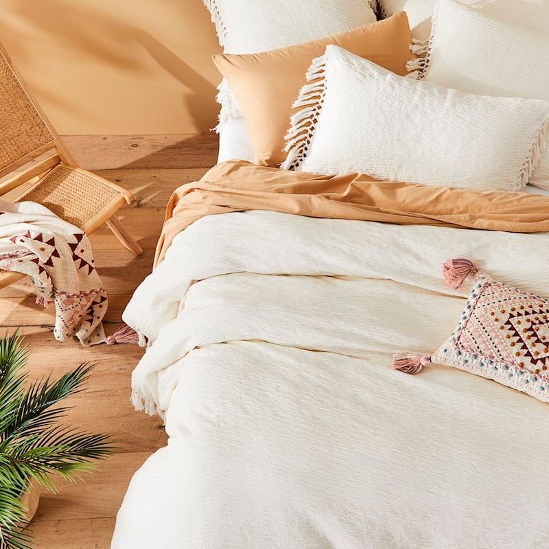 Margot Tassel Natural Quilt Cover