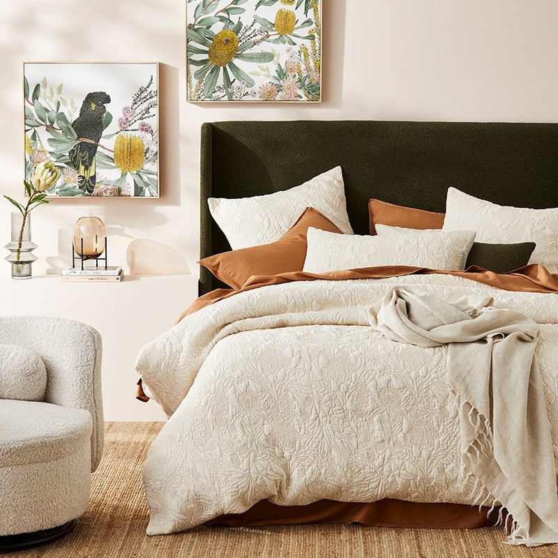 Native Quilted Natural Quilt Cover
