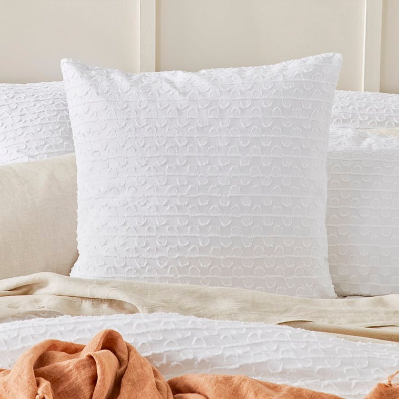Miley Jacquard White Quilt Cover Set