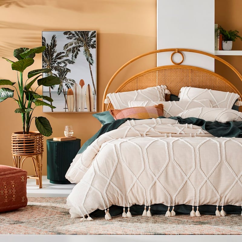 Toro Tufted Natural Quilt Cover