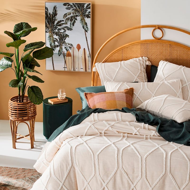 Toro Tufted Natural Quilt Cover