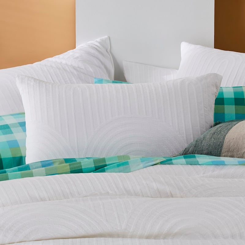 Andie White Matelasse Quilt Cover