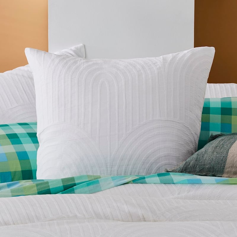 Andie White Matelasse Quilt Cover