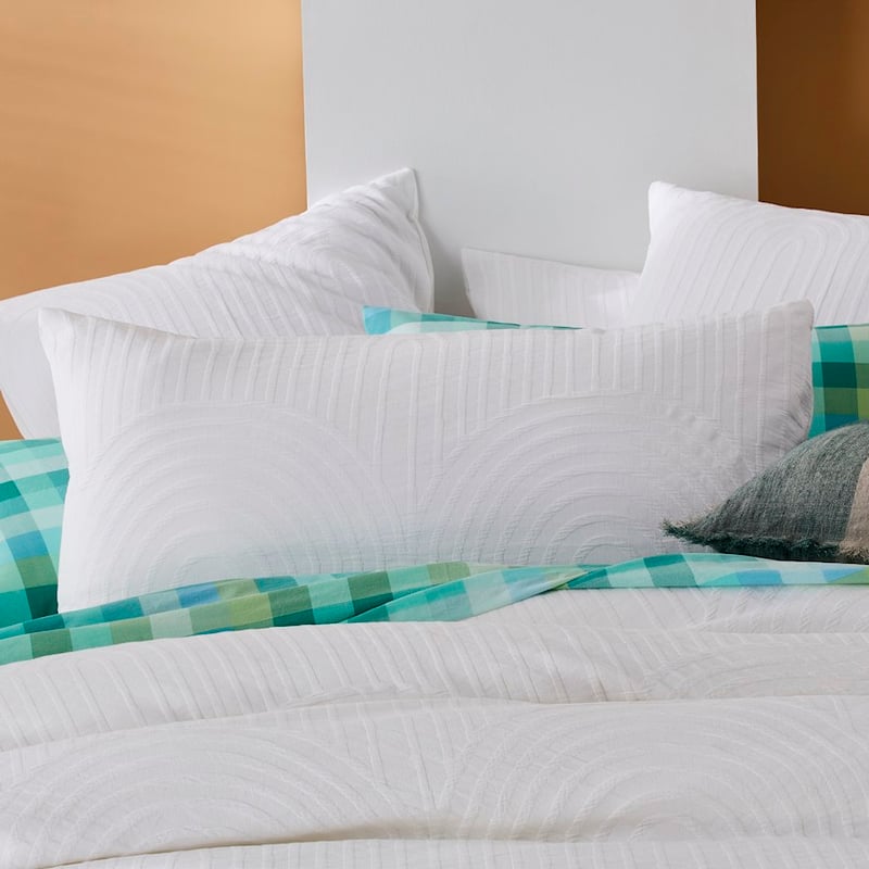 Andie White Matelasse Quilt Cover