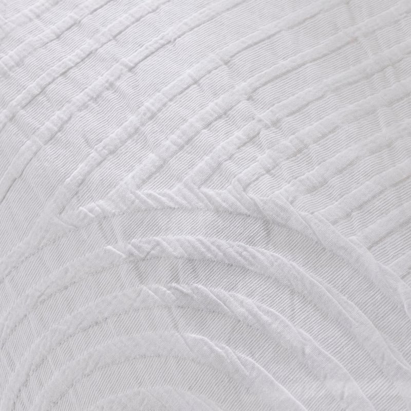 Andie White Matelasse Quilt Cover