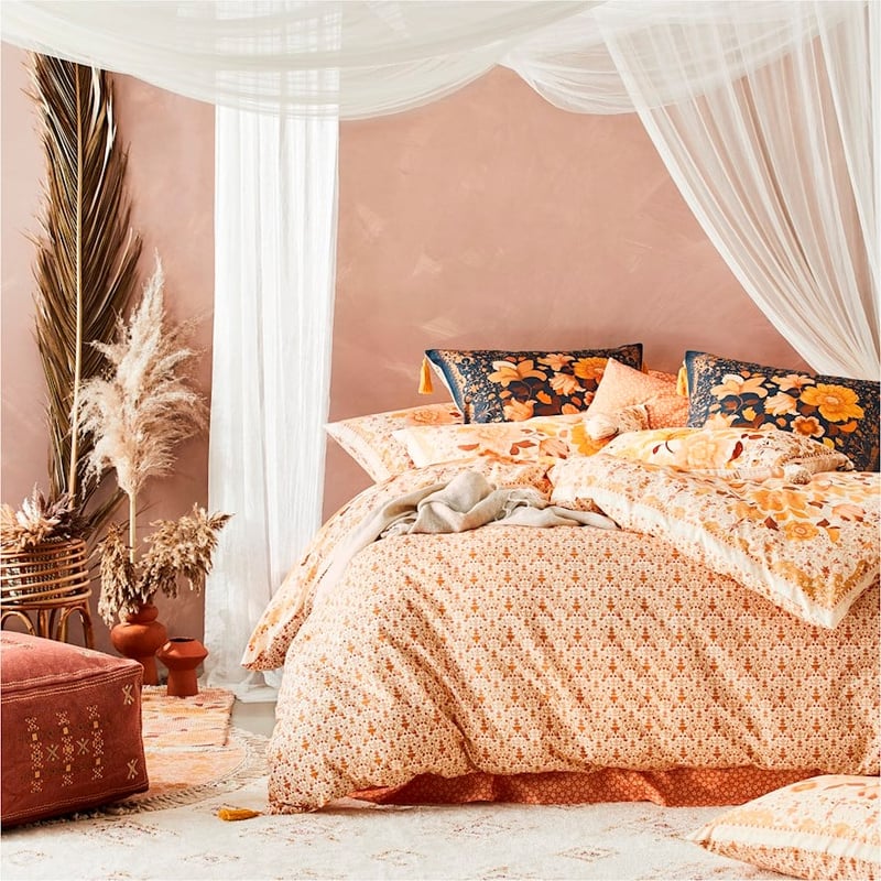 Wandering Folk Dawn Floral Sunset Quilt Cover Set