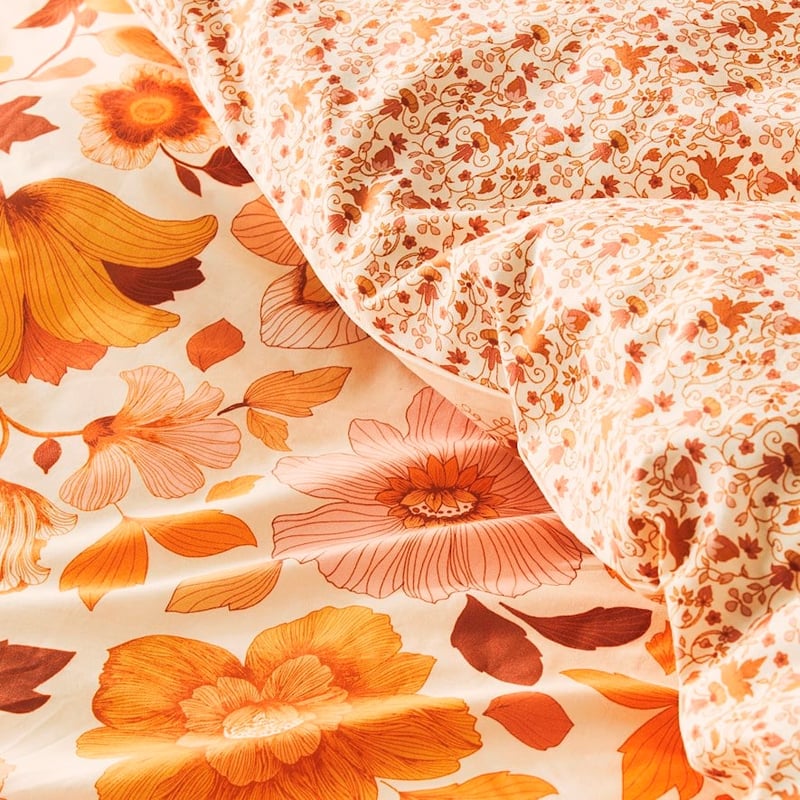 Wandering Folk Dawn Floral Sunset Quilt Cover Set