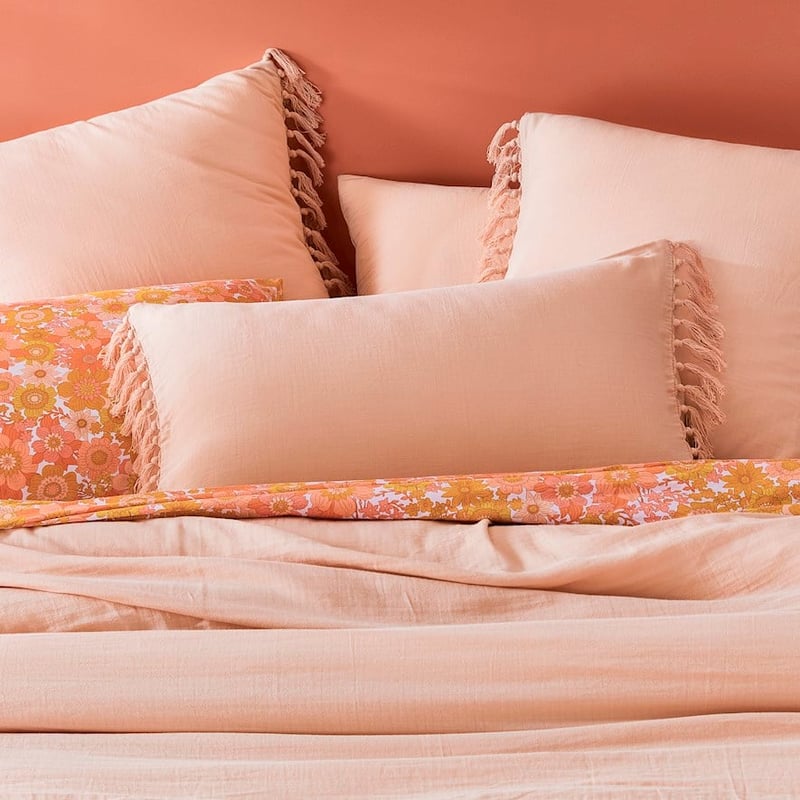 Erin Tassel Dusty Pink Quilt Cover Set