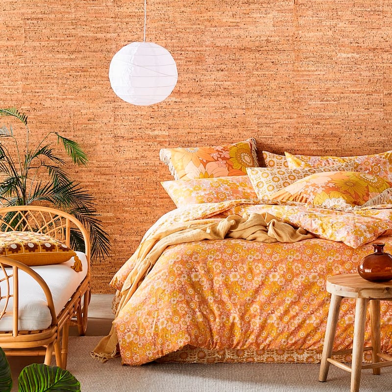 Cynthia Floral Golden Quilt Cover Set